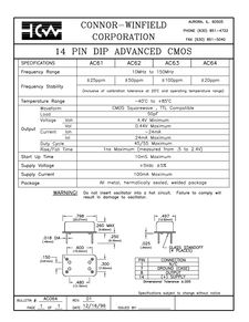 AC61 CONNOR WINFIELD PDF技术资料下载 AC61 供应信息 Datasheet 数据表 1 1 页